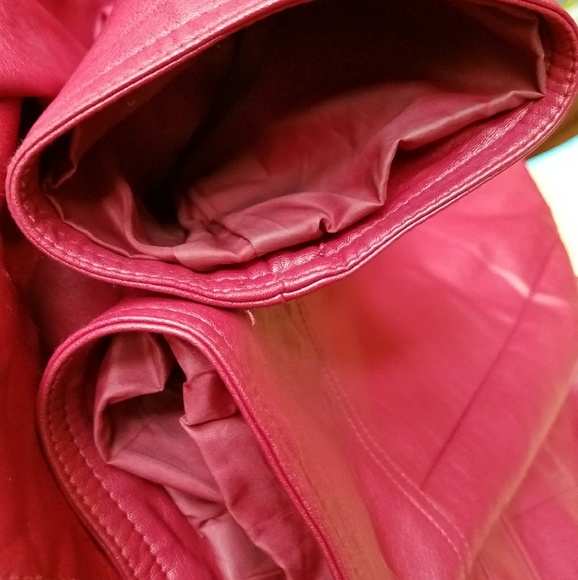 Faux Leather Red jacket XL - Picture 5 of 7